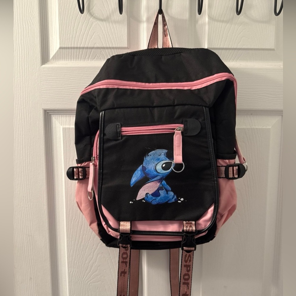 Source Unknown Black and Pink Kids Backpack